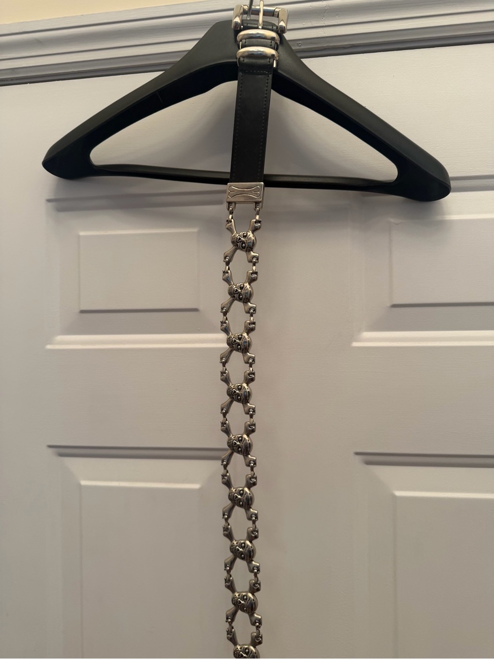 Silver Chain Belt with Sculpted Links